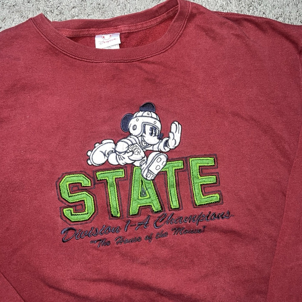 Vintage Mickey Disney College Football Crewneck Sweatshirt 2XL